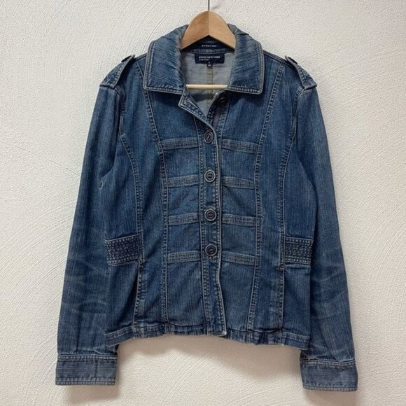 Jones New York Signature Stretch Denim Jacket Sz Small - Picture 1 of 5